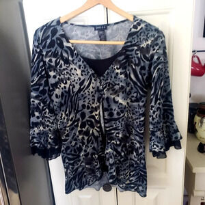 joei & I Animal Print Dressy Top